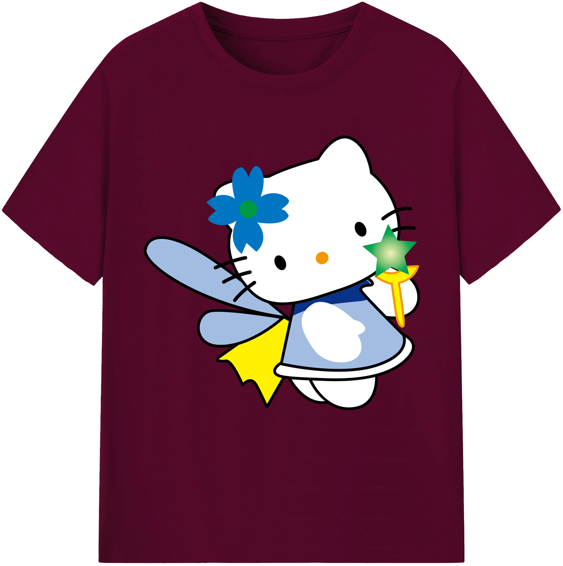 （画像用） Hello Kitty ハローキティ レディースカジュアルプリントTシャツ（綿100％）